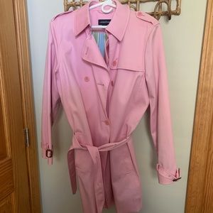 Cute, pink double breasted trench coat